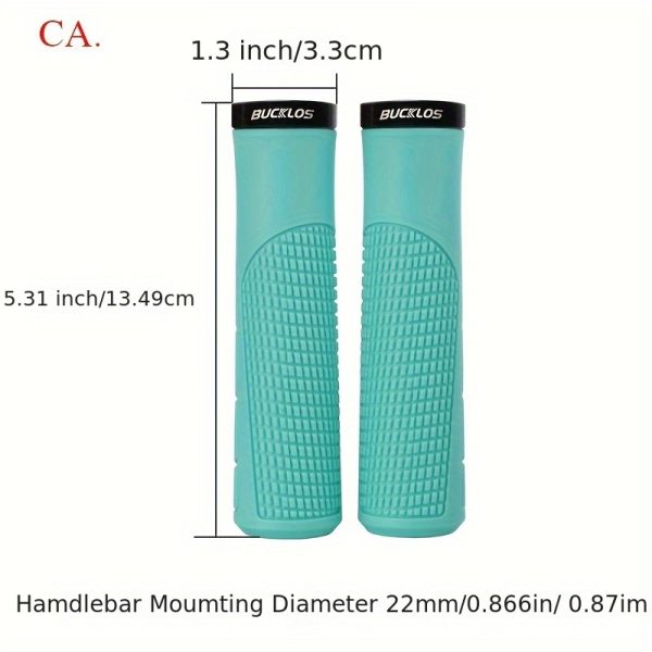 BUCKLOS Non-Slip Lockable Bike Grips - Soft Rubber, Waterproof Handlebar Covers with Textured Grip for Mountain Bikes, Black, Red, Orange, Purple, Green, Blue, Bicycle Accessories|Textured Grip Handlebars|Waterproof Rubber Grips - Image 10