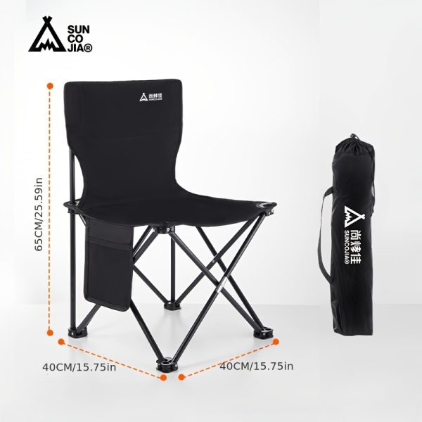 Suncojia Outdoor Portable Folding Chair with Backrest, Suitable for Fishing, Camping, And Sketching. - Image 2