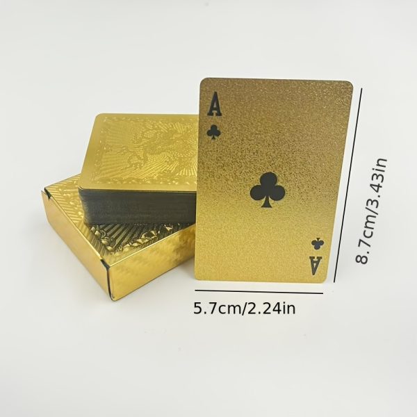 1 Set Matte Golden Dragon PVC Playing Cards - Durable Hardened Deck for Valentine'S Day, Thanksgiving, Christmas, Halloween & New Year Celebrations - Elegant Design with Intricate Patterns, Perfect for Parties & Gatherings, Festive Game Night, Sophisticated Style, Highquality Print, Best for Christmas, Perfect for Thanksgiving - Image 3