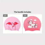 Silicone Waterproof Swimming Cap, Cute Cartoon Swimming Cap, Suitable for Long Hair, Girls And Boys, Kids Swimming Cap - Image 9