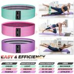 Unisex Sports Resistance Bands, 3pcs - Premium Elastic Yoga Straps for Squats, Leg and Hip Strength Training, Portable, Durable & Versatile, Beginner's Butt and Thigh Stretching Band, Pilates Elastics - Image 3