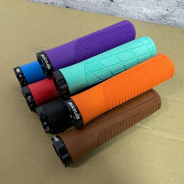 BUCKLOS Non-Slip Lockable Bike Grips - Soft Rubber, Waterproof Handlebar Covers with Textured Grip for Mountain Bikes, Black, Red, Orange, Purple, Green, Blue, Bicycle Accessories|Textured Grip Handlebars|Waterproof Rubber Grips - Image 8