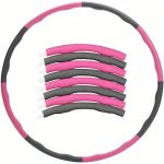 Detachable Fitness Hoop with Massage Nubs, Polypropylene Exercise Ring with Weight Adjustment, Striped Design for Enhanced Grip Stability - Image 8
