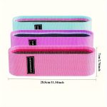 Unisex Sports Resistance Bands, 3pcs - Premium Elastic Yoga Straps for Squats, Leg and Hip Strength Training, Portable, Durable & Versatile, Beginner's Butt and Thigh Stretching Band, Pilates Elastics - Image 7