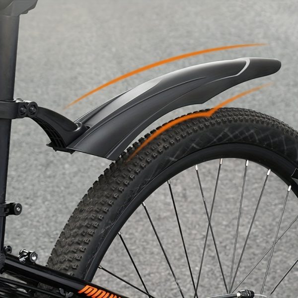 Set of Mountain Bike Fenders - Black Plastic, Compatible with Any Bicycle, Comes with 2 Fenders, Mounting Brackets, And Screws - Image 9