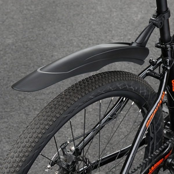 Set of Mountain Bike Fenders - Black Plastic, Compatible with Any Bicycle, Comes with 2 Fenders, Mounting Brackets, And Screws - Image 7