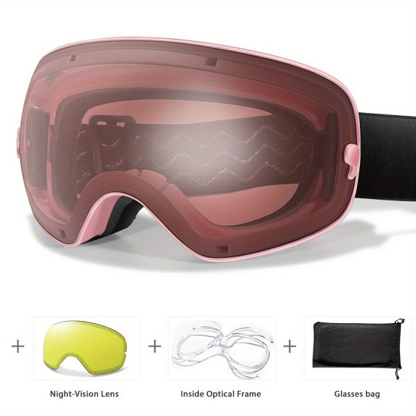Winter Sports Outdoor Snowboarding Skiing Snow Skiing Goggles TPU Frame Men'S Women'S Teenagers Available, Free Night Vision Lens/Myopia Frame/Goggle One Each - Image 13