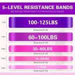 [Fitness Resistance Bands Set] Upgraded Full-Body Fitness Resistance Bands, 150 Lbs Exercise Bands, Women's Resistance Band Set With Handles, Leg And Ankle Straps For Yoga, Pilates, And Body Shaping - Image 5