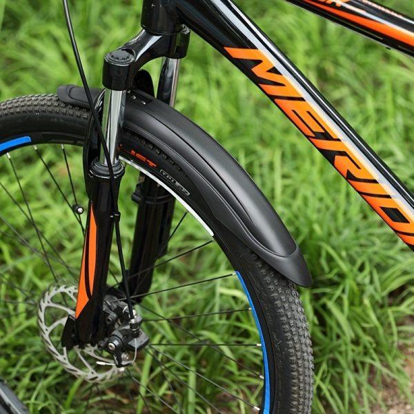 Set of Mountain Bike Fenders - Black Plastic, Compatible with Any Bicycle, Comes with 2 Fenders, Mounting Brackets, And Screws - Image 6