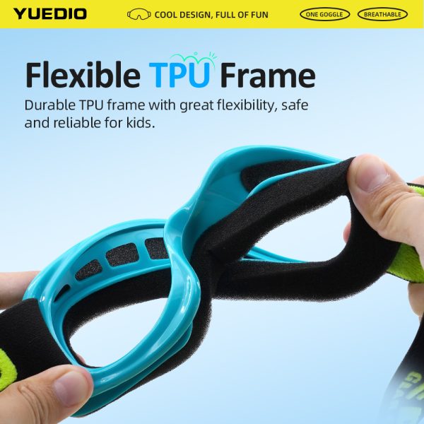 Kids Ski Goggles Youth Snowboard Goggles Childrens Snow Glasses Winter Sports Eyewear TPU Frame PC Lens - Image 6