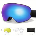 Winter Sports Outdoor Snowboarding Skiing Snow Skiing Goggles TPU Frame Men'S Women'S Teenagers Available, Free Night Vision Lens/Myopia Frame/Goggle One Each - Image 9