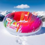 Heavy-Duty Colorful Fashion Snow Tubes/Inflatable Snowboards/Inflatable Snow Sleds, Foldable PVC Winter Water Slides, Suitable for Skiing/Snow Drifting/Winter Activities/Outdoor Family Leisure Activities, Winter Sports, Christmas/New Year Gifts. - Image 5
