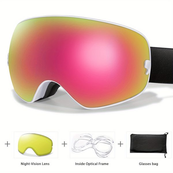 Winter Sports Outdoor Snowboarding Skiing Snow Skiing Goggles TPU Frame Men'S Women'S Teenagers Available, Free Night Vision Lens/Myopia Frame/Goggle One Each - Image 19