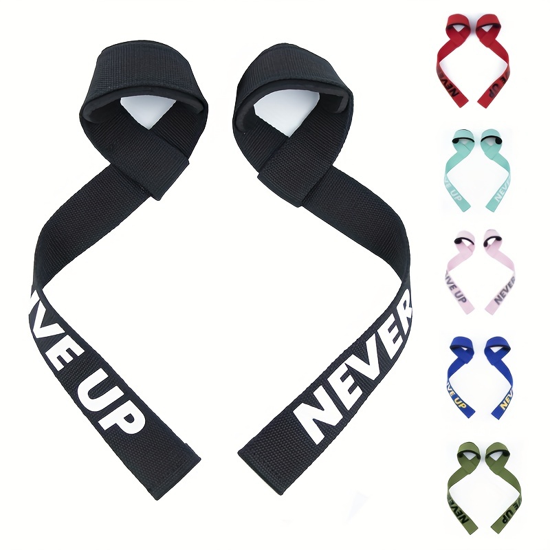 product-Fancyalgo-VirtualModelMatting-51a97529d41306b657b762ac379db3aa 1pair Padded Wrist Straps For Weightlifting, Silica Gel Gym Wrist Straps, Workout Grips For Pull Ups And Barbell Lifting - Image 1