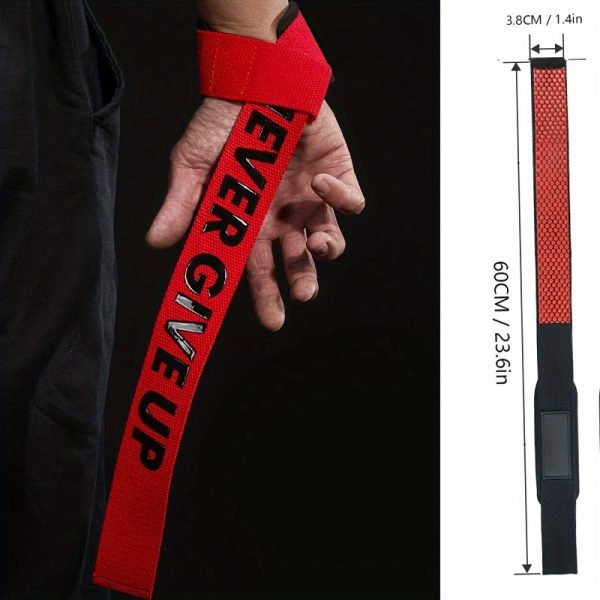 1pair Padded Wrist Straps For Weightlifting, Silica Gel Gym Wrist Straps, Workout Grips For Pull Ups And Barbell Lifting - Image 10