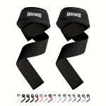 2pcs Lifting Wrist Straps for Weightlifting Silicone Anti-slip Weight Lifting Straps for Men & Women Gym Fitness Deadlift Straps