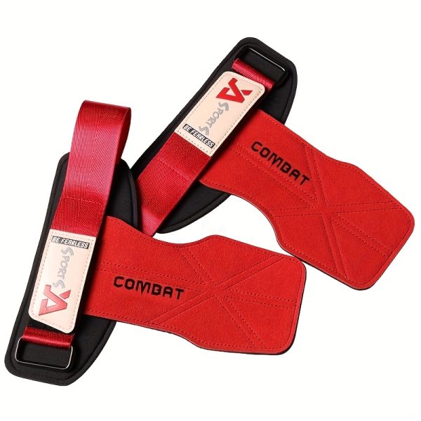 Combat-Style Non-Slip Resistance Bands for Pull-Ups & Lat Pulldowns - High-Strength, Adjustable Hand Grips with "COMBAT" Branding, Black & Orange, Perfect for Home Gym & Fitness Training, Workout Accessories, Combatstyle Design, Durable Fabric Straps - Image 2
