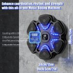 Music Boxing Machine with Boxing Gloves, Boxing Machine Wall Mounted Music, Smart Boxing Equipment, Boxing Music Workout Machine, 9 Modes Speeds - Image 2