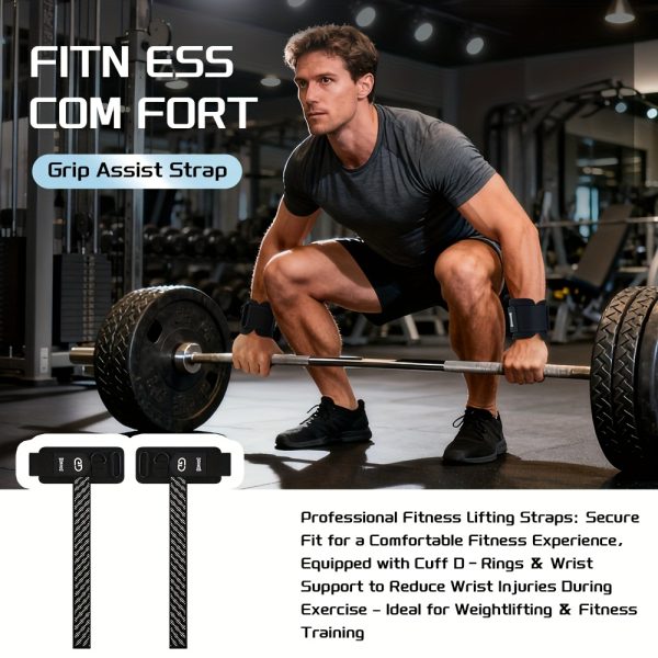 2pcs Heavy-Duty Anti-Slip Grip Straps - Thickened Material, Non-Slip Wristbands for Deadlifts, Pull-Ups, Barbell, Gym Equipment - Durable Workout Straps with Secure Fit - Image 6