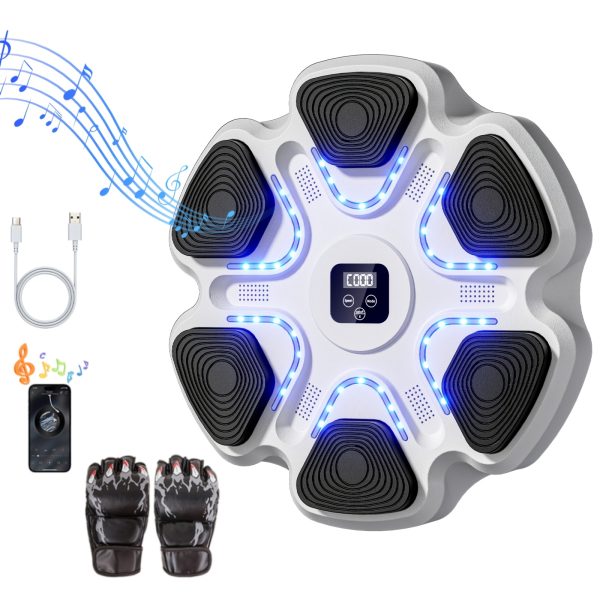 Music Boxing Machine with Boxing Gloves, Boxing Machine Wall Mounted Music, Smart Boxing Equipment, Boxing Music Workout Machine, 9 Modes Speeds - Image 3