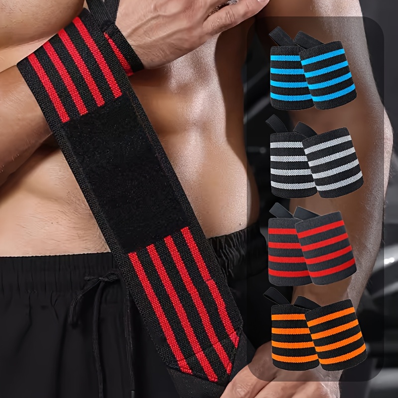 product-fancy-97d4cb8a-140c-41f4-9c9a-8f8d9202eace 1pc/2pcs Adjustable Wrist Wrap Support Brace - Polyester Compression Non-Slip Wrist Strap with Padded Thumb Brace - Ideal for Weightlifting, Gym Training & Deadlifting - Hand Washable Wristband - Image 1
