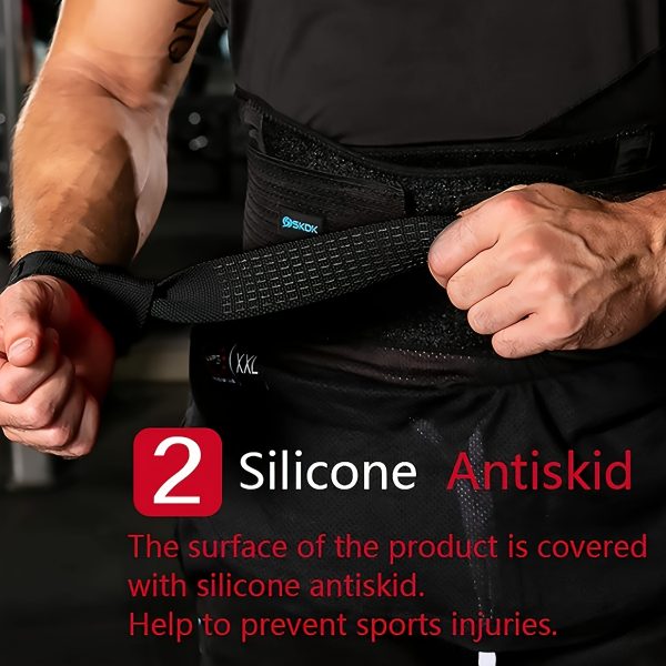 2pcs Lifting Wrist Straps for Weightlifting Silicone Anti-slip Weight Lifting Straps for Men & Women Gym Fitness Deadlift Straps - Image 12