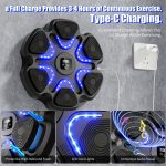 Music Boxing Machine with Boxing Gloves, Boxing Machine Wall Mounted Music, Smart Boxing Equipment, Boxing Music Workout Machine, 9 Modes Speeds - Image 4